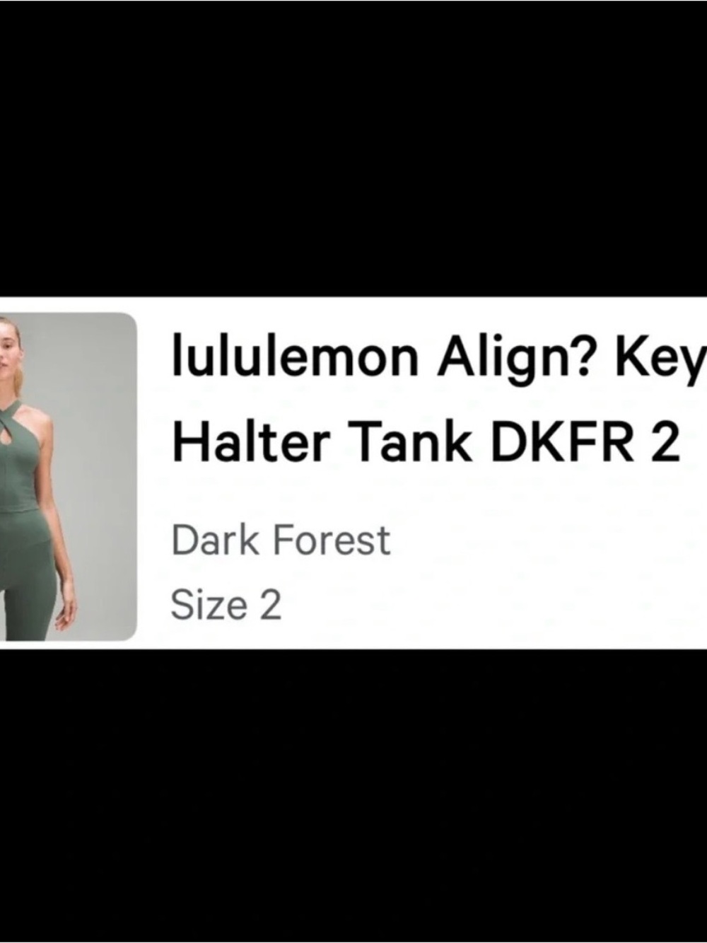 lululemon athletica Halter Tank in Dark Forest Green